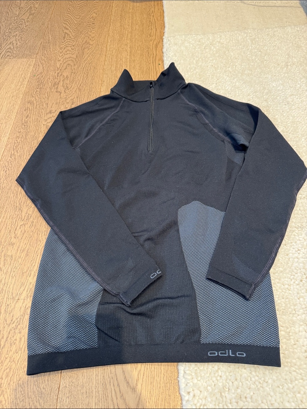 Odlo Black Half-Zip Performance thermal Top
